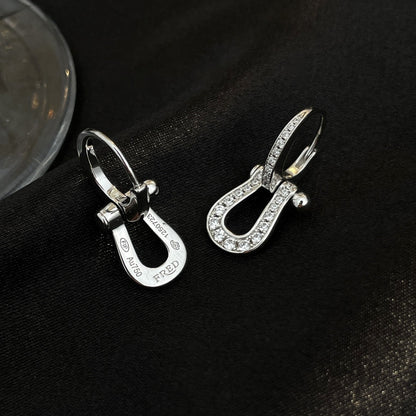 [baslovejewels]FORCE 10 FULL DIAMOND DROP EARRINGS MEDIUM MODEL