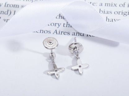 [baslovejewels]VIDYLLE SILVER DIAMOND MINI DROP EARRINGS