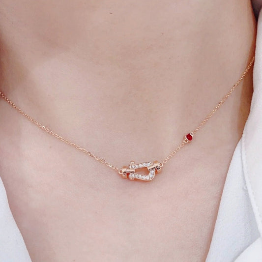 [baslovejewels]FORCE 10 DIAMOND PINK GOLD NECKLACE