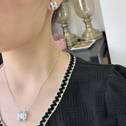 [baslovejewels]POP H SKY BLUE NECKLACE