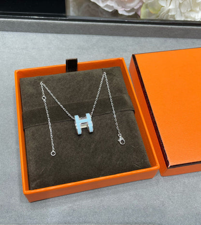[baslovejewels]POP H SKY BLUE NECKLACE