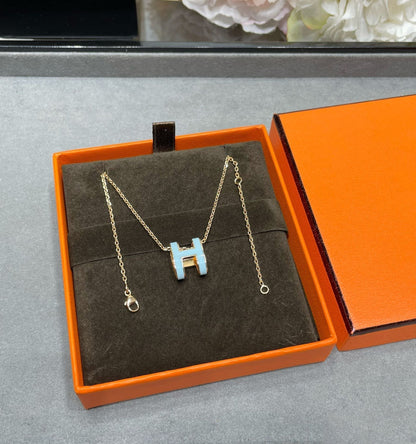 [baslovejewels]POP H SKY BLUE NECKLACE