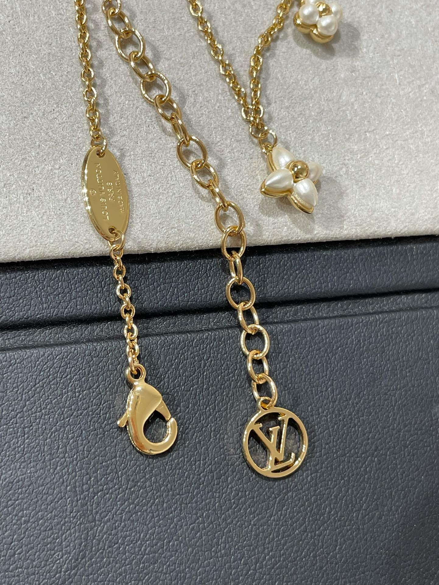 [baslovejewels]FLOWERGRAM GOLD MOP DOUBLE ROW NECKLACE