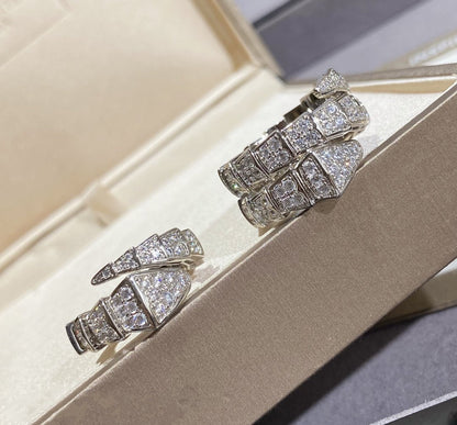 [baslovejewels]SERPENTI LARGE RING SILVER DIAMOND PAVED