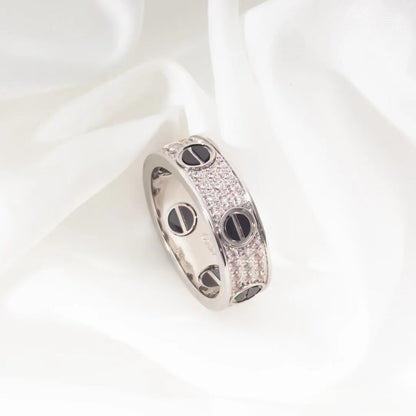 [baslovejewels]LOVE RING 5.5MM DIAMONDS PAVED CERAMIC