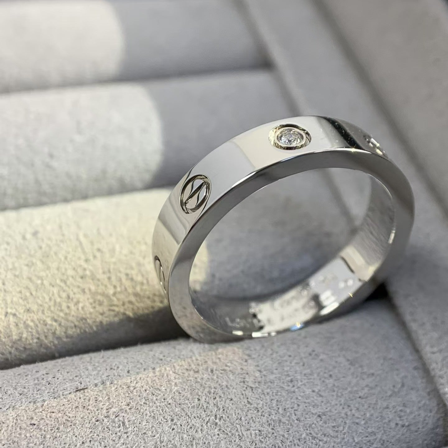 [baslovejewels]LOVE RING 4MM 1 DIAMOND SILVER