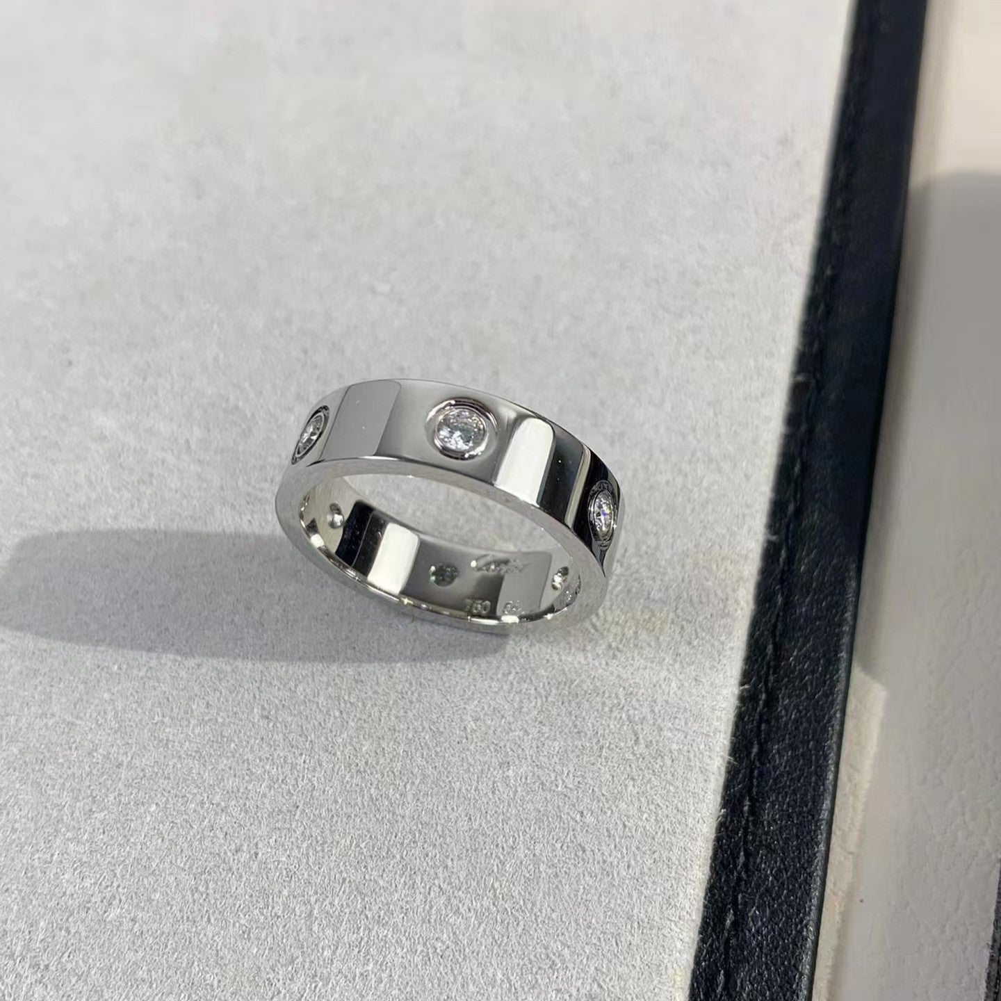 [baslovejewels]LOVE RING 5.5MM 6 DIAMONDS SILVER