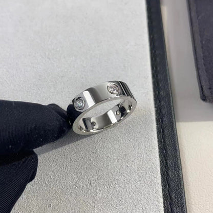 [baslovejewels]LOVE RING 5.5MM 6 DIAMONDS SILVER