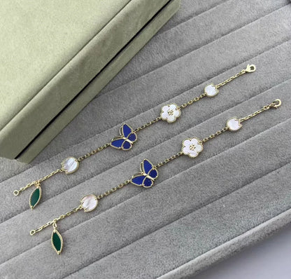[baslovejewels]LUCKY SPRING GOLD BRACELET 5 MOTIF