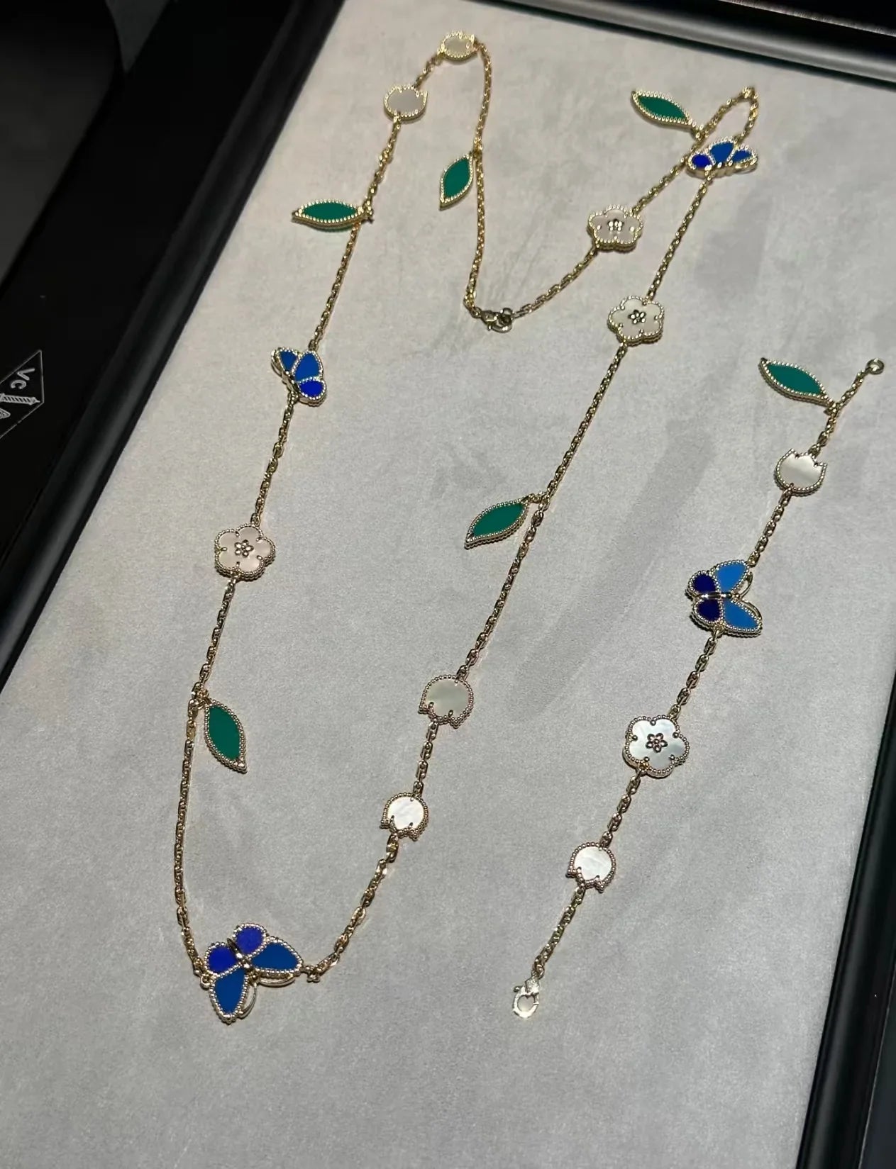[baslovejewels]LUCKY SPRING GOLD MOTIFS NECKLACE