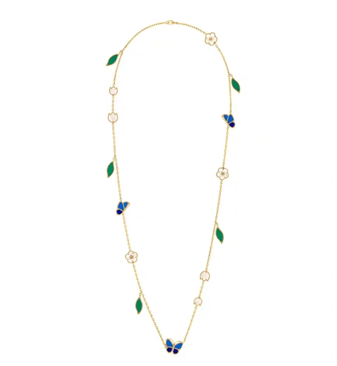 [baslovejewels]LUCKY SPRING GOLD MOTIFS NECKLACE