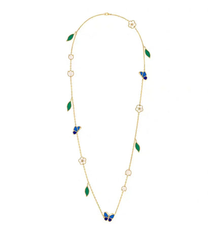 [baslovejewels]LUCKY SPRING GOLD MOTIFS NECKLACE