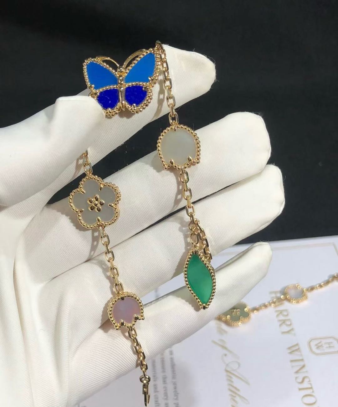 [baslovejewels]LUCKY SPRING GOLD BRACELET 5 MOTIF