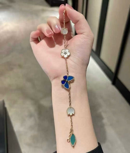 [baslovejewels]LUCKY SPRING GOLD BRACELET 5 MOTIF