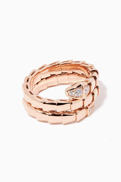 [baslovejewels]SERPENTS DOUBLE ROW DIAMOND RING