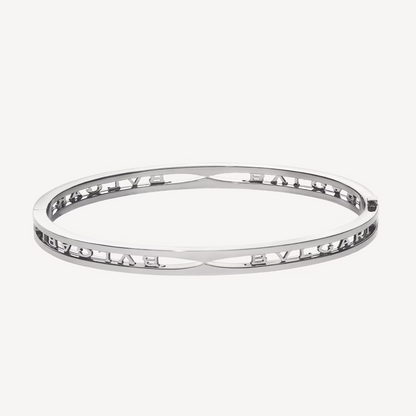 [baslovejewels]ZERO 1 SPIRAL LOGO SILVER BRACELET