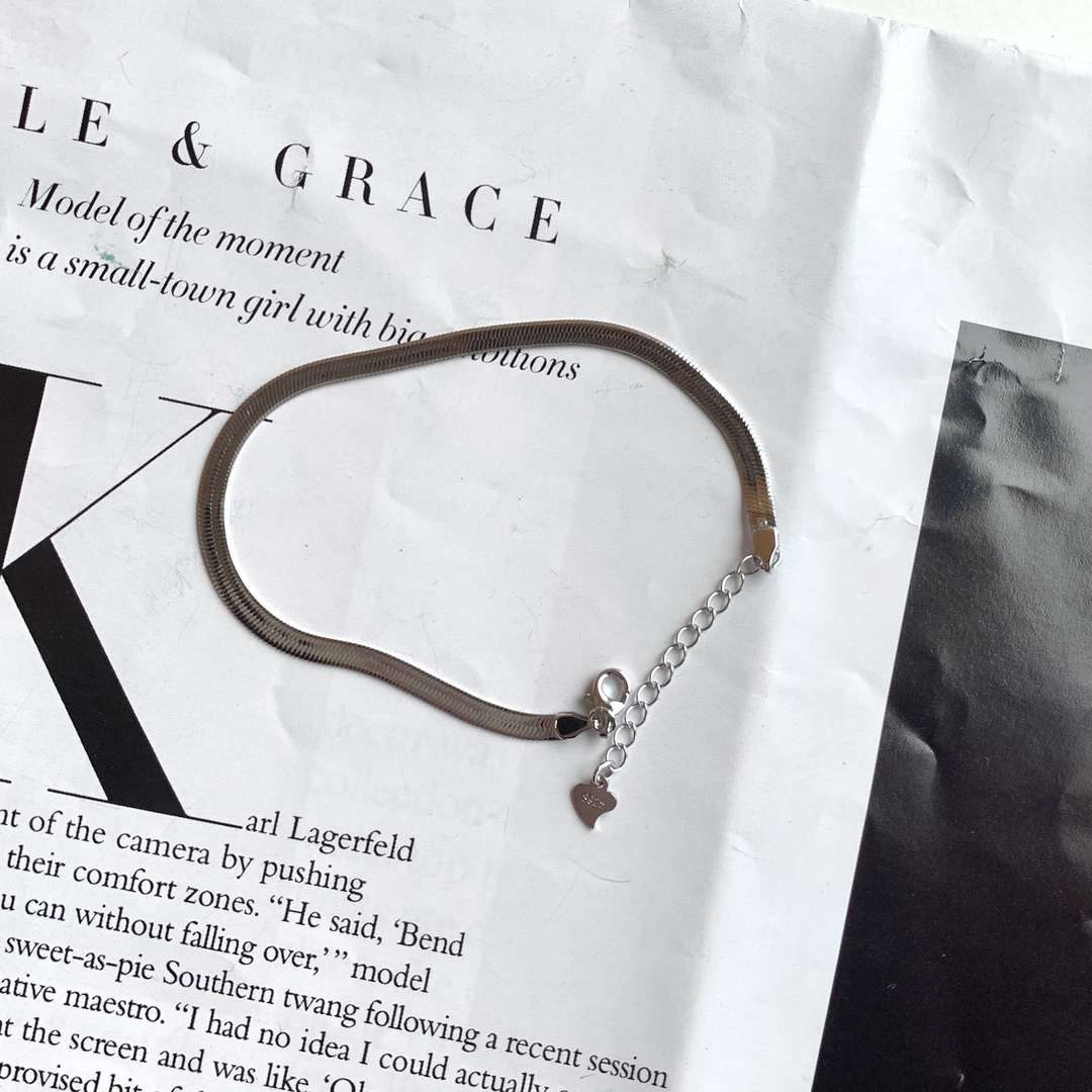 [baslovejewels]Flat Snake Bone Chain Blade Necklace