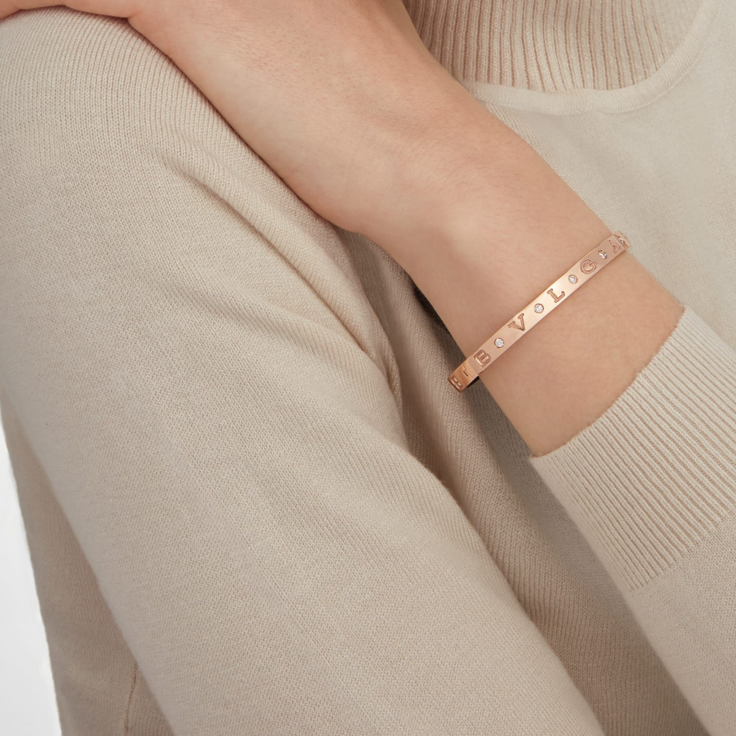 [baslovejewels]ZERO 1 PINK GOLD 12 DIAMONDS BRACELET