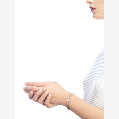 [baslovejewels]ZERO 1 SPIRAL LOGO SILVER BRACELET