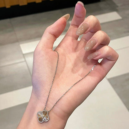 [basloveJW]CLOVER 15MM DIAMOND LASER NECKLACE- CHRISTMAS 2024 SPECIAL EDITION