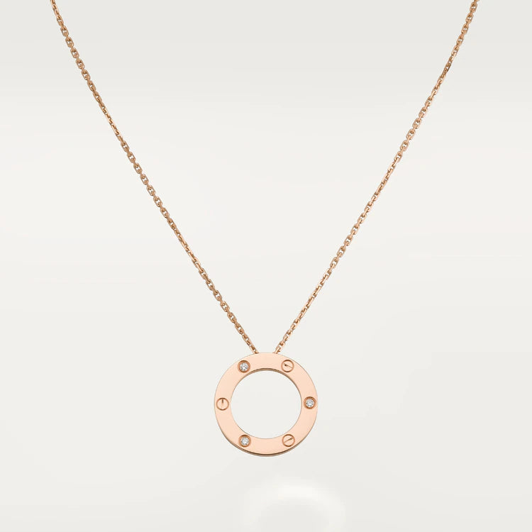 [baslovejewels]LOVE NECKLACE 16MM 3 DIAMONDS