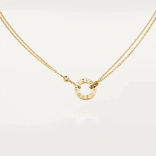 [baslovejewels]LOVE NECKLACE 16MM 2 DIAMONDS