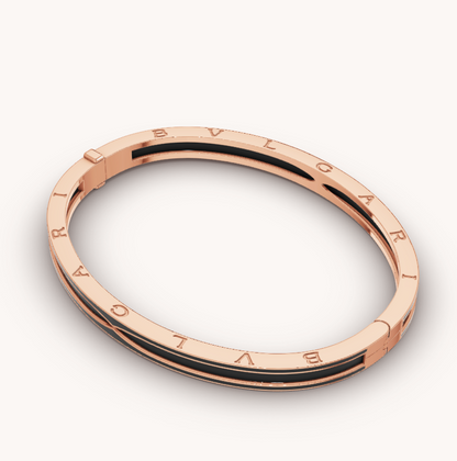 [baslovejewels]ZERO 1 PINK GOLD WITH MATTE BLACK CERAMIC BRACELET