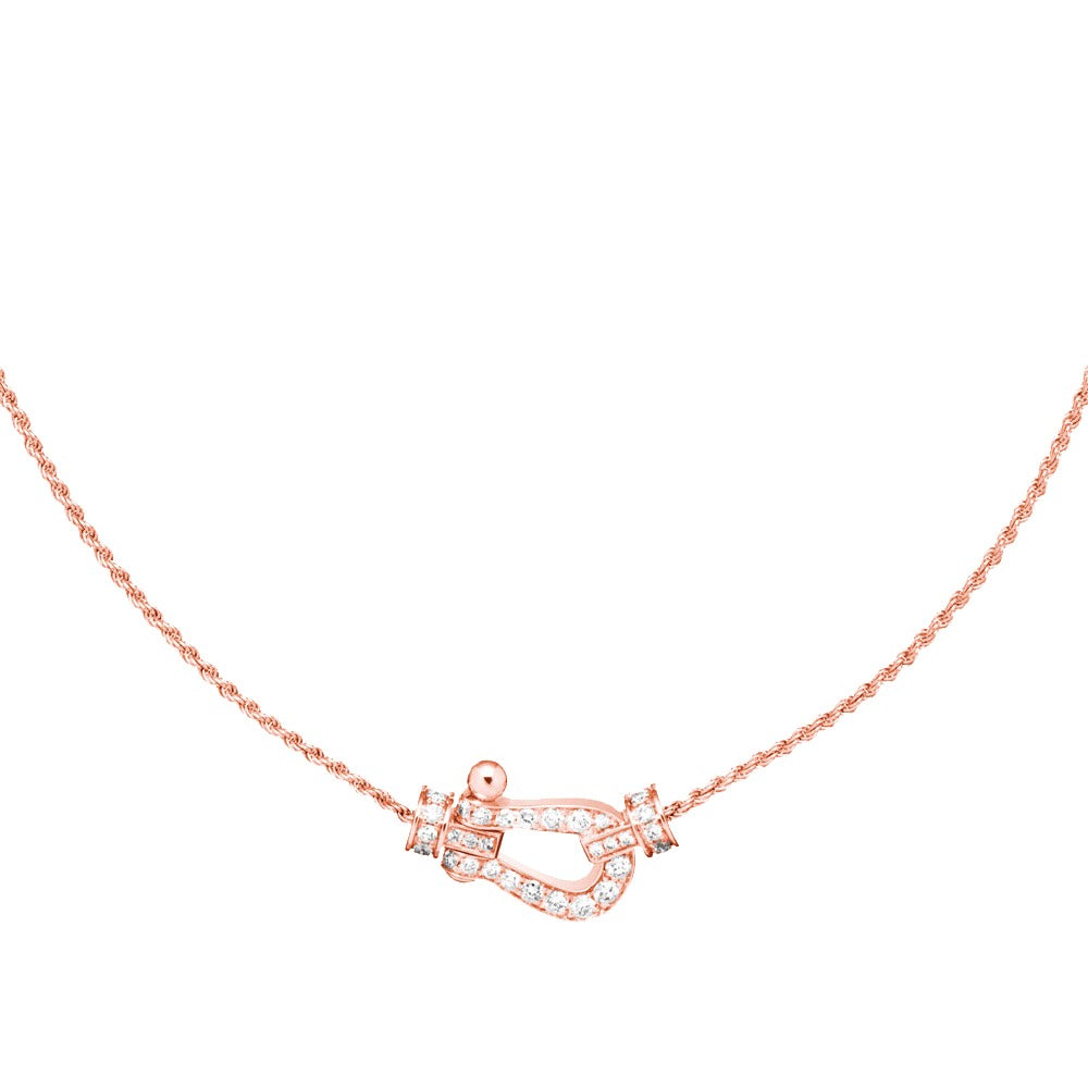 [baslovejewels]FORCE 10 PINK GOLD DIAMOND NECKLACE