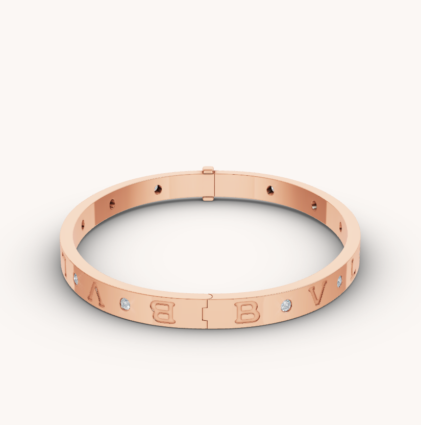 [baslovejewels]ZERO 1 PINK GOLD 12 DIAMONDS BRACELET