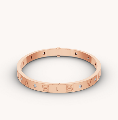 [baslovejewels]ZERO 1 PINK GOLD 12 DIAMONDS BRACELET