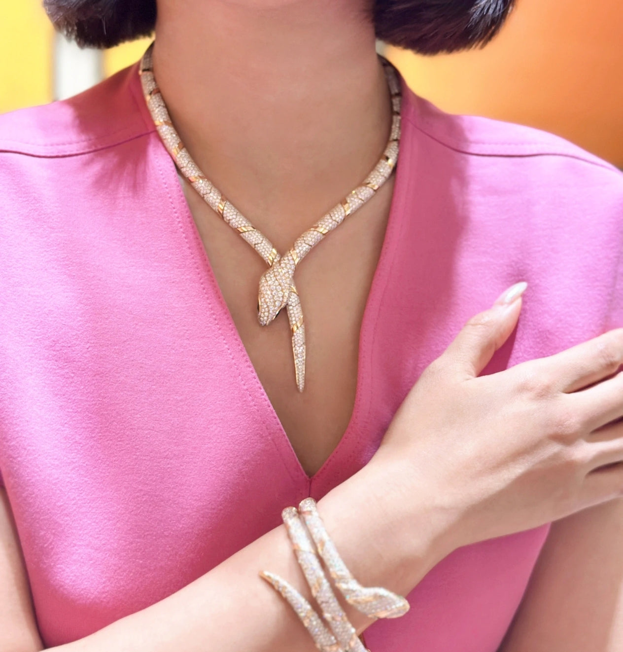 [baslovejewels]HAUTE COUTURE GOLD SERPENTI NECKLACE