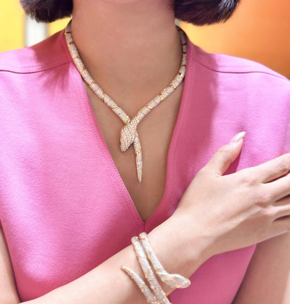 [baslovejewels]HAUTE COUTURE GOLD SERPENTI NECKLACE