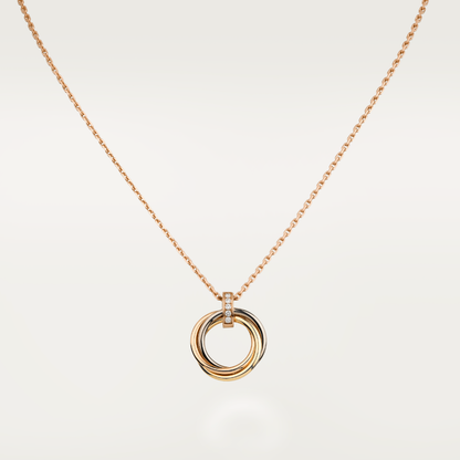 [baslovejewels]TRINITY NECKLACE GOLD  DIAMONDS
