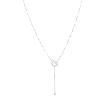 [baslovejewels]FINESSE SILVER DIAMOND NECKLACE