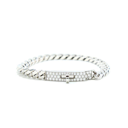 [baslovejewels]KELLY CHAIN SILVER DIAMOND BRACELET