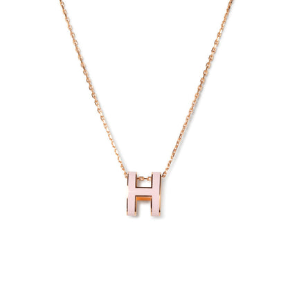 [baslovejewels]POP H PEDANT PINK GOLD