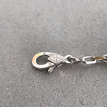 [baslovejewels]CLOVER 5 MOTIF ONYXS DIAMOND BRACELET SILVER