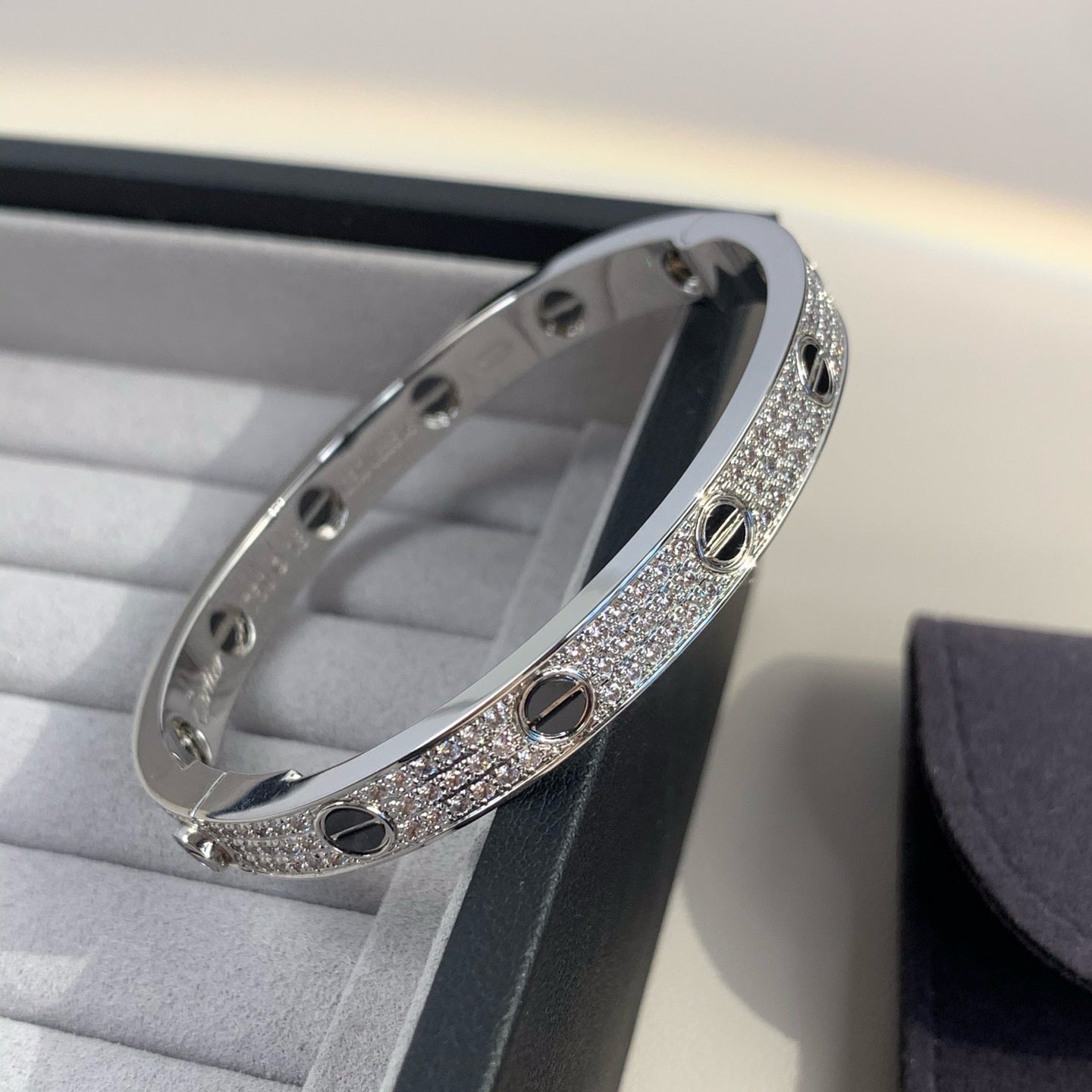 [baslovejewels]LOVE BRACELET 6.1MM DIAMOND-PAVED CERAMIC