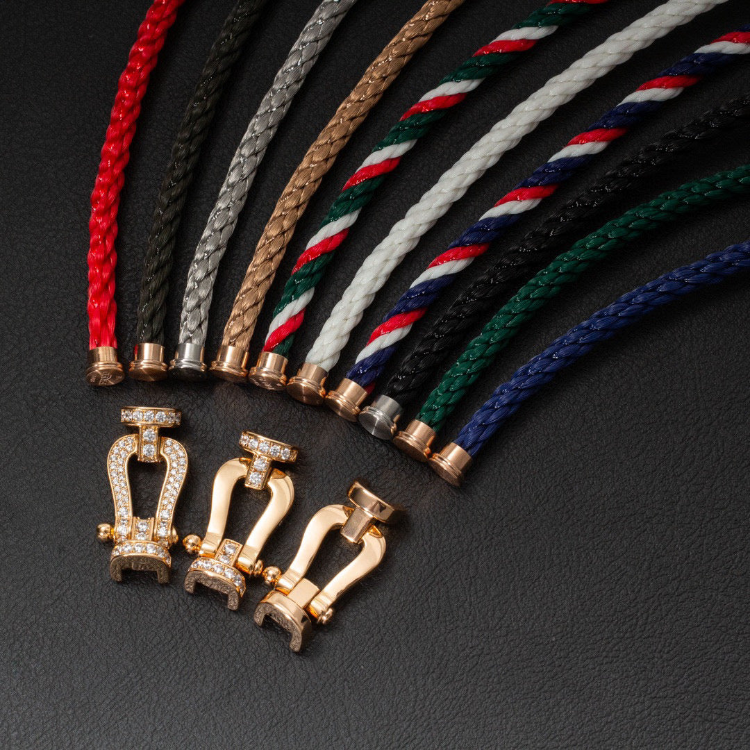 [baslovejewels]FORCE LARGE HORSESHOE FULL DIAMOND BRACELET SILVER