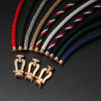 [baslovejewels]FORCE LARGE HORSESHOE FULL DIAMOND BRACELET SILVER