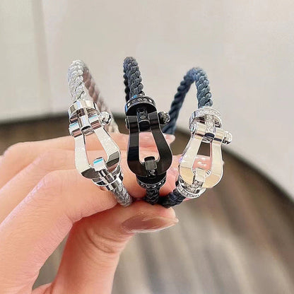 [baslovejewels]FORCE LARGE HORSESHOE NO DIAMOND BRACELET ROSE GOLD