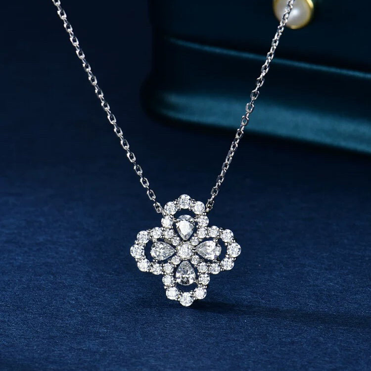 [baslovejewels]LOOP NECKLACE FULL MOTIF DIAMOND 16MM MULTIPLE COLORS