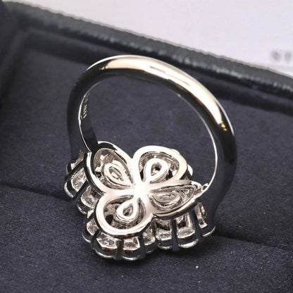 [baslovejewels]LOOP RING FULL MOTIF DIAMOND 16MM SILVE