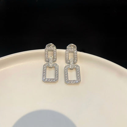 [baslovejewels]LINKS MEDIUM EARRINGS DIAMOND
