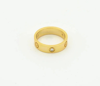[baslovejewels]LOVE RING 4MM 1 DIAMOND GOLD