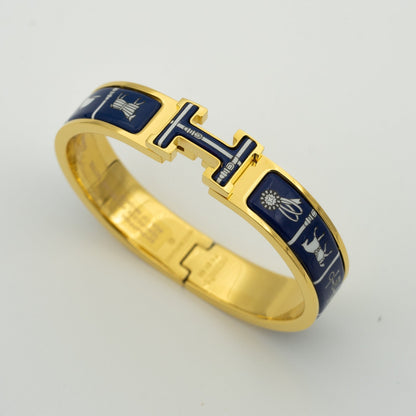 [baslovejewels]H BRACELET BLUE CERAMIC