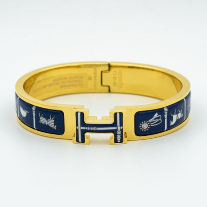 [baslovejewels]H BRACELET BLUE CERAMIC