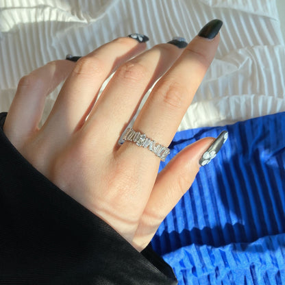 [baslovejewels]Delicate Multi Shape Tennis Ring