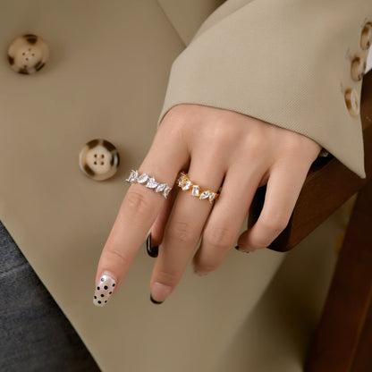 [baslovejewels]Delicate Multi Cut Ring