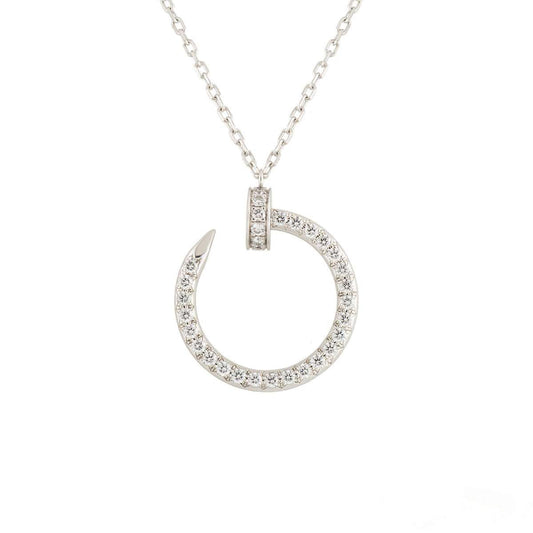 [baslovejewels]JUSTE NECKLACE SILVER DIAMONDS